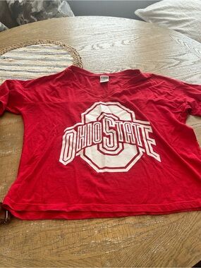 Victoria secret pink Ohio State Red Graphic Tee